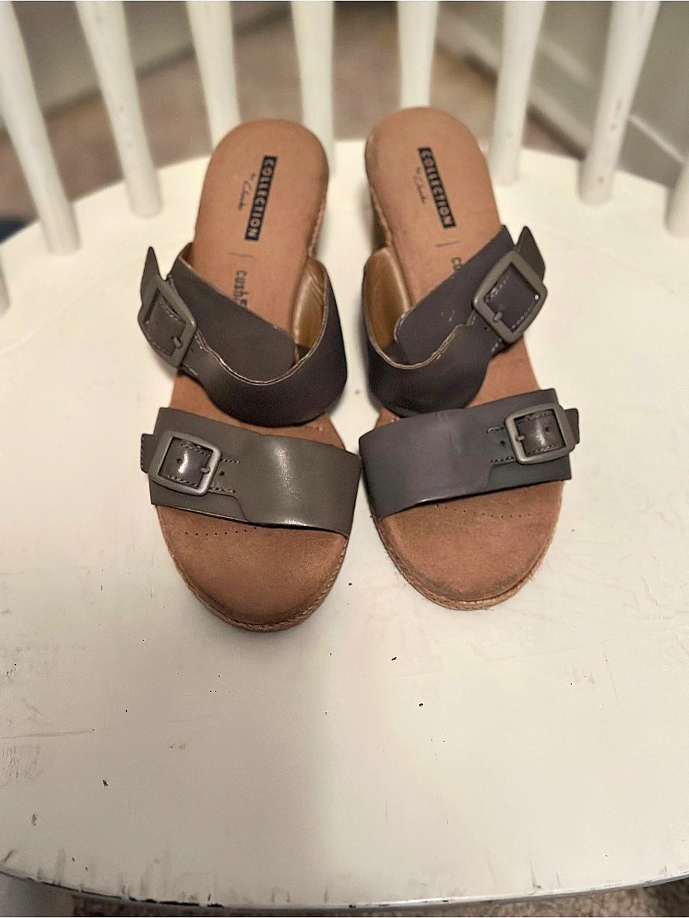 Clarks Wedge Sandals in Brown